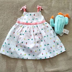 Gymboree Cactus dress and rattle